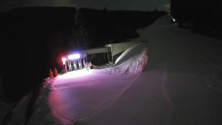 Modrá sjezdovka - dojezd k lanové dráze