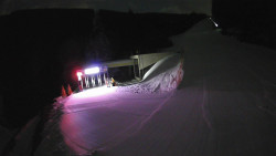 Modrá sjezdovka - dojezd k lanové dráze