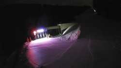 Modrá sjezdovka - dojezd k lanové dráze