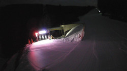 Modrá sjezdovka - dojezd k lanové dráze