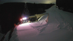 Modrá sjezdovka - dojezd k lanové dráze