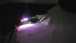 Modrá sjezdovka - dojezd k lanové dráze