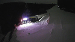 Modrá sjezdovka - dojezd k lanové dráze