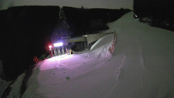 Modrá sjezdovka - dojezd k lanové dráze