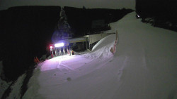 Modrá sjezdovka - dojezd k lanové dráze