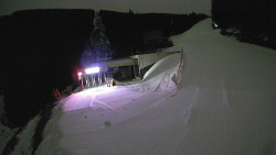 Modrá sjezdovka - dojezd k lanové dráze