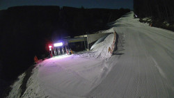 Modrá sjezdovka - dojezd k lanové dráze