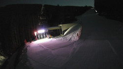 Modrá sjezdovka - dojezd k lanové dráze