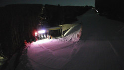 Modrá sjezdovka - dojezd k lanové dráze