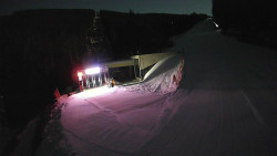 Modrá sjezdovka - dojezd k lanové dráze