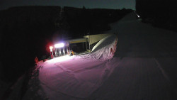 Modrá sjezdovka - dojezd k lanové dráze