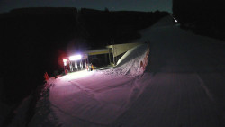 Modrá sjezdovka - dojezd k lanové dráze