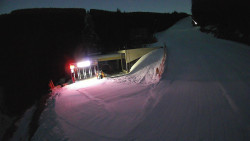 Modrá sjezdovka - dojezd k lanové dráze