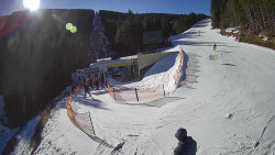 Modrá sjezdovka - dojezd k lanové dráze