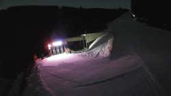 Modrá sjezdovka - dojezd k lanové dráze