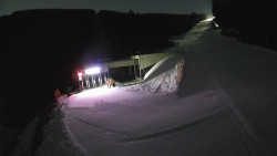 Modrá sjezdovka - dojezd k lanové dráze