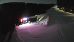 Modrá sjezdovka - dojezd k lanové dráze