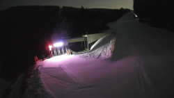 Modrá sjezdovka - dojezd k lanové dráze