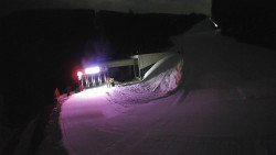 Modrá sjezdovka - dojezd k lanové dráze