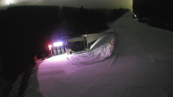 Modrá sjezdovka - dojezd k lanové dráze