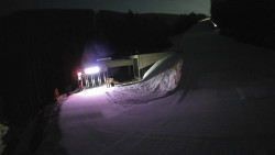 Modrá sjezdovka - dojezd k lanové dráze