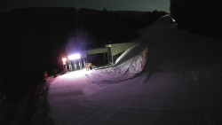 Modrá sjezdovka - dojezd k lanové dráze