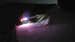 Modrá sjezdovka - dojezd k lanové dráze