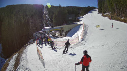 Modrá sjezdovka - dojezd k lanové dráze