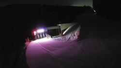 Modrá sjezdovka - dojezd k lanové dráze