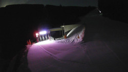 Modrá sjezdovka - dojezd k lanové dráze