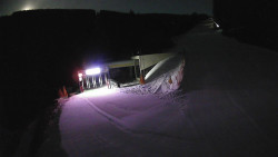 Modrá sjezdovka - dojezd k lanové dráze