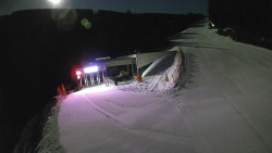 Modrá sjezdovka - dojezd k lanové dráze