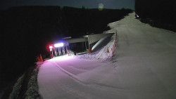 Modrá sjezdovka - dojezd k lanové dráze