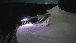 Modrá sjezdovka - dojezd k lanové dráze