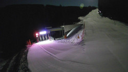 Modrá sjezdovka - dojezd k lanové dráze