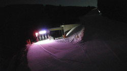 Modrá sjezdovka - dojezd k lanové dráze