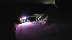 Modrá sjezdovka - dojezd k lanové dráze