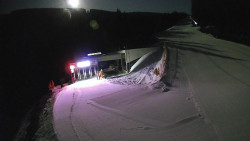 Modrá sjezdovka - dojezd k lanové dráze