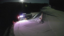 Modrá sjezdovka - dojezd k lanové dráze