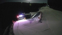 Modrá sjezdovka - dojezd k lanové dráze