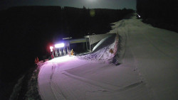 Modrá sjezdovka - dojezd k lanové dráze