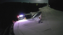 Modrá sjezdovka - dojezd k lanové dráze