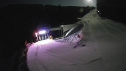 Modrá sjezdovka - dojezd k lanové dráze