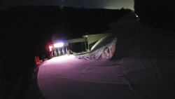 Modrá sjezdovka - dojezd k lanové dráze