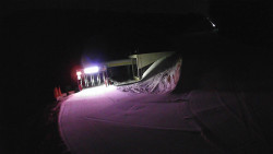 Modrá sjezdovka - dojezd k lanové dráze