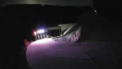 Modrá sjezdovka - dojezd k lanové dráze