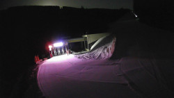 Modrá sjezdovka - dojezd k lanové dráze