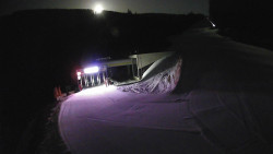 Modrá sjezdovka - dojezd k lanové dráze