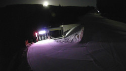 Modrá sjezdovka - dojezd k lanové dráze