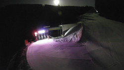 Modrá sjezdovka - dojezd k lanové dráze